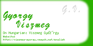 gyorgy viszmeg business card